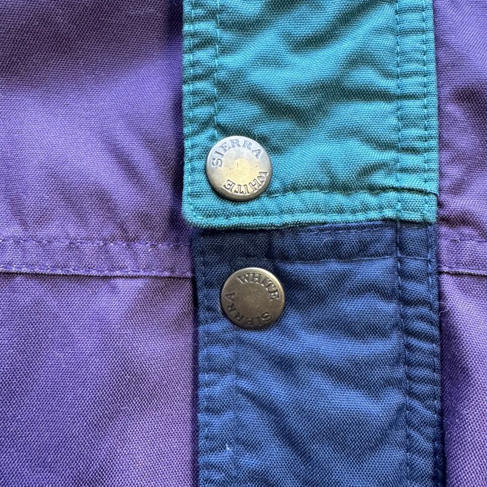 Vintage 80s/90s Ballistic by White Sierra Purple & Teal color Block Jacket — L - Picture 4 of 6